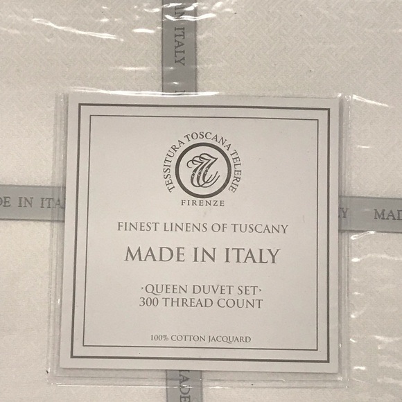 Tessitura Toscana Telerie queen duvet set; 300 Thread Count, Luxury  Bedding - Picture 7 of 9